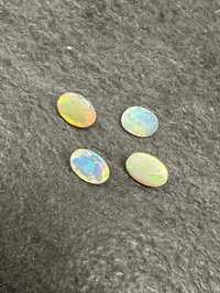 Cztery fasetowane naturalne opale. Opal szlachetny