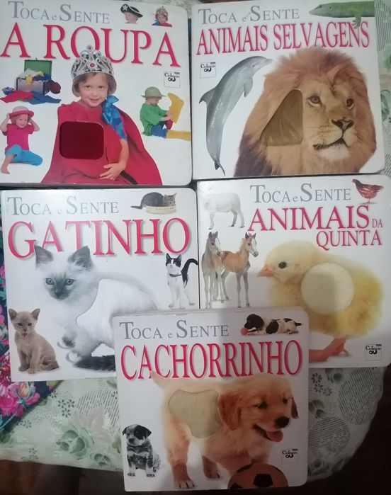 Coleção 7 livros infantis - olfato e tacto