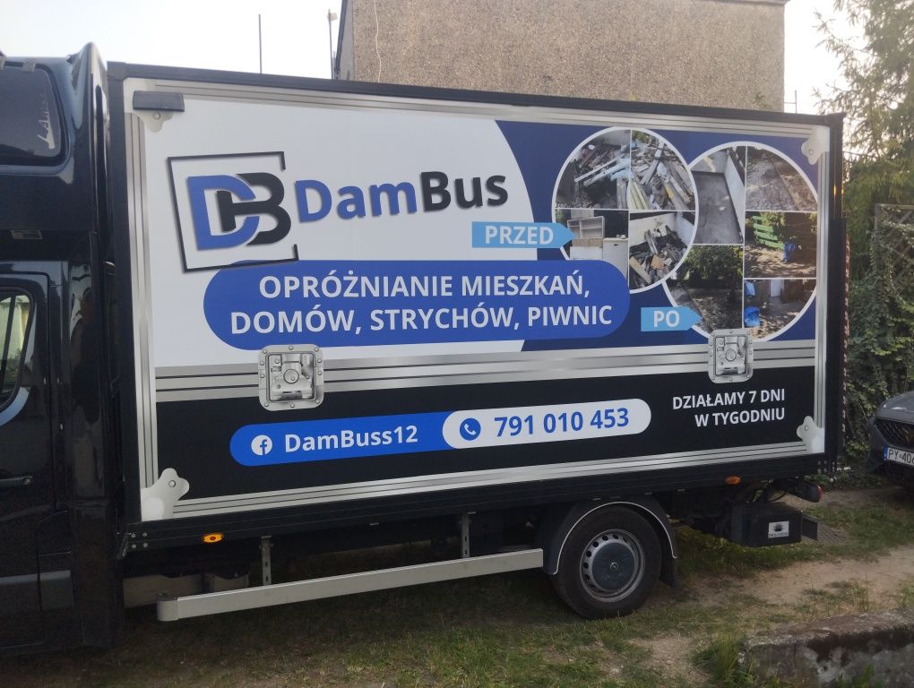 Reklama na samochód oklejanie busów witryn montaż reklam cała Polska