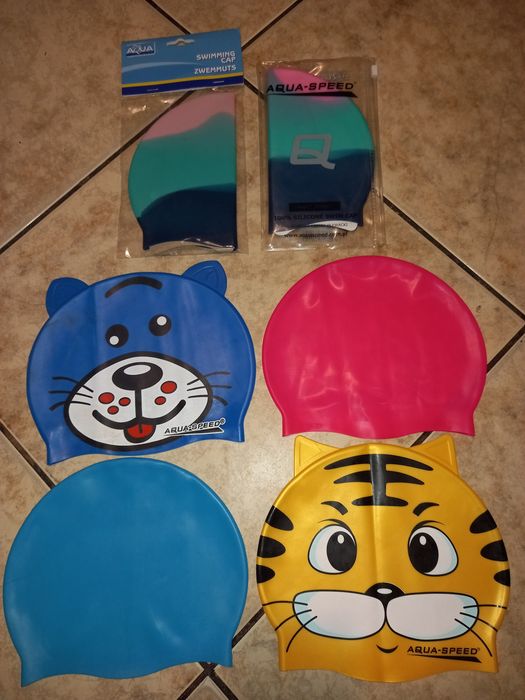 Czepek basenowy silikonowy 6szt