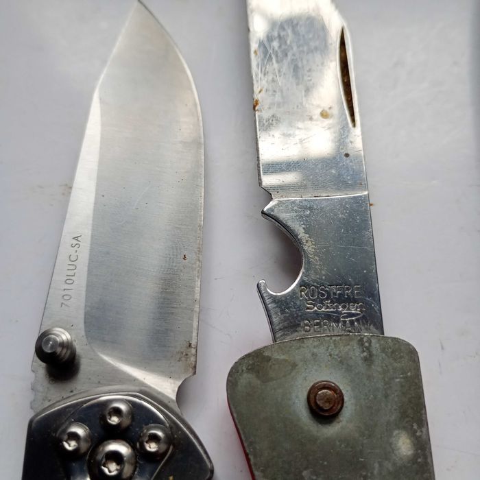 Nóż motylkowy, Sanrenmu 7010 LUC-SA, Gerlach, Solingen, Stilletto