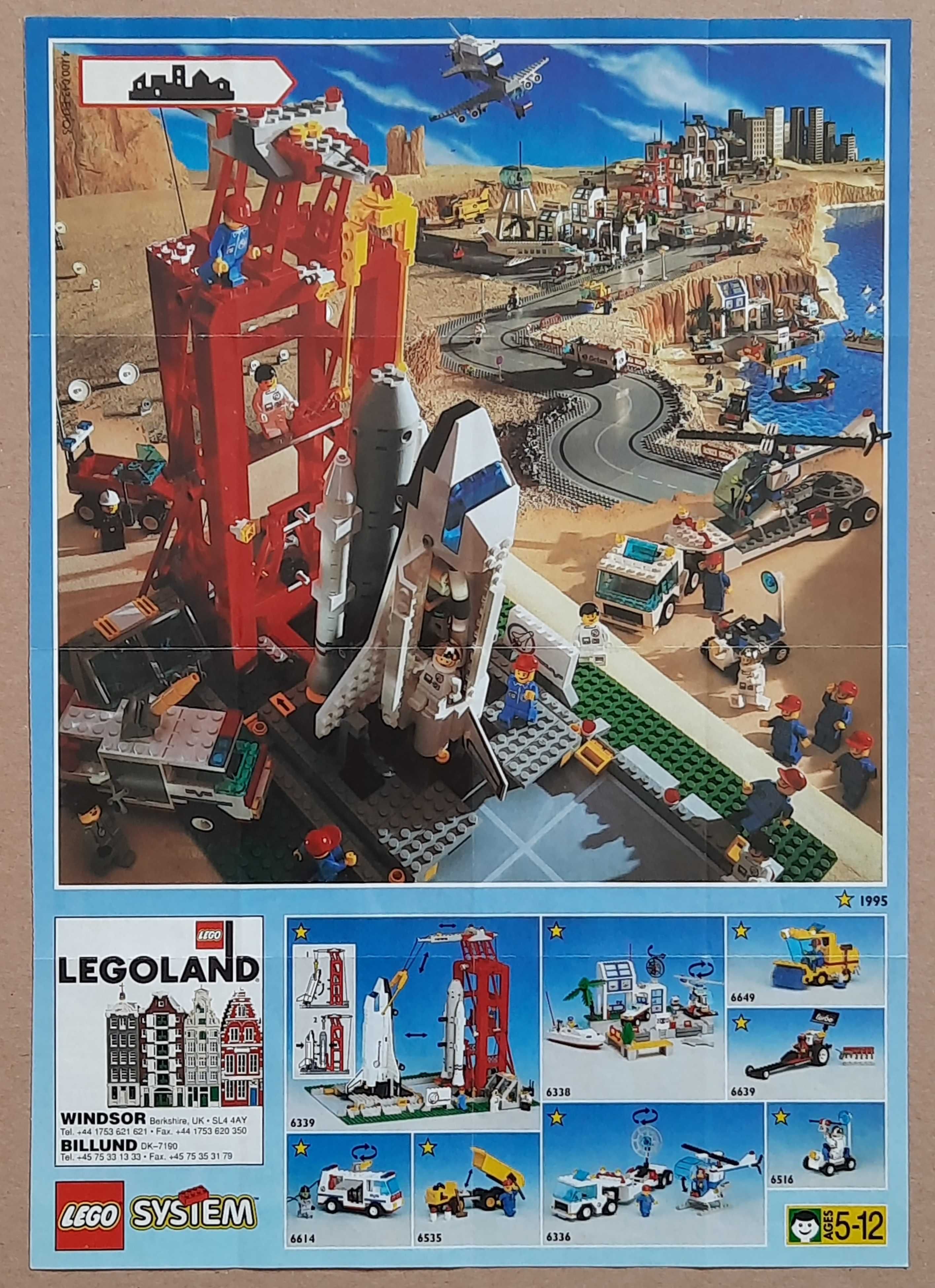 Plakaty Katalogi LEGO mini 1993, 1994, 1995, 1996, 1998 (6 szt.)