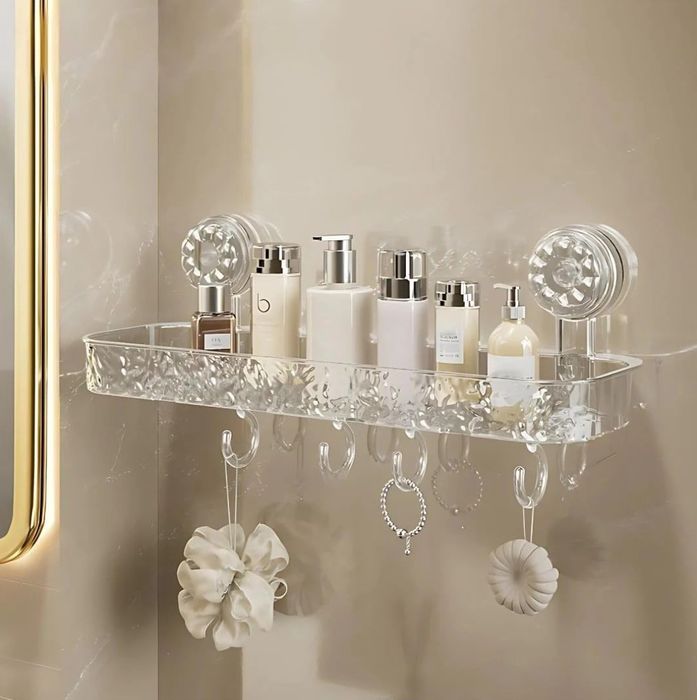 Полиця для ванної кімнати на присосках