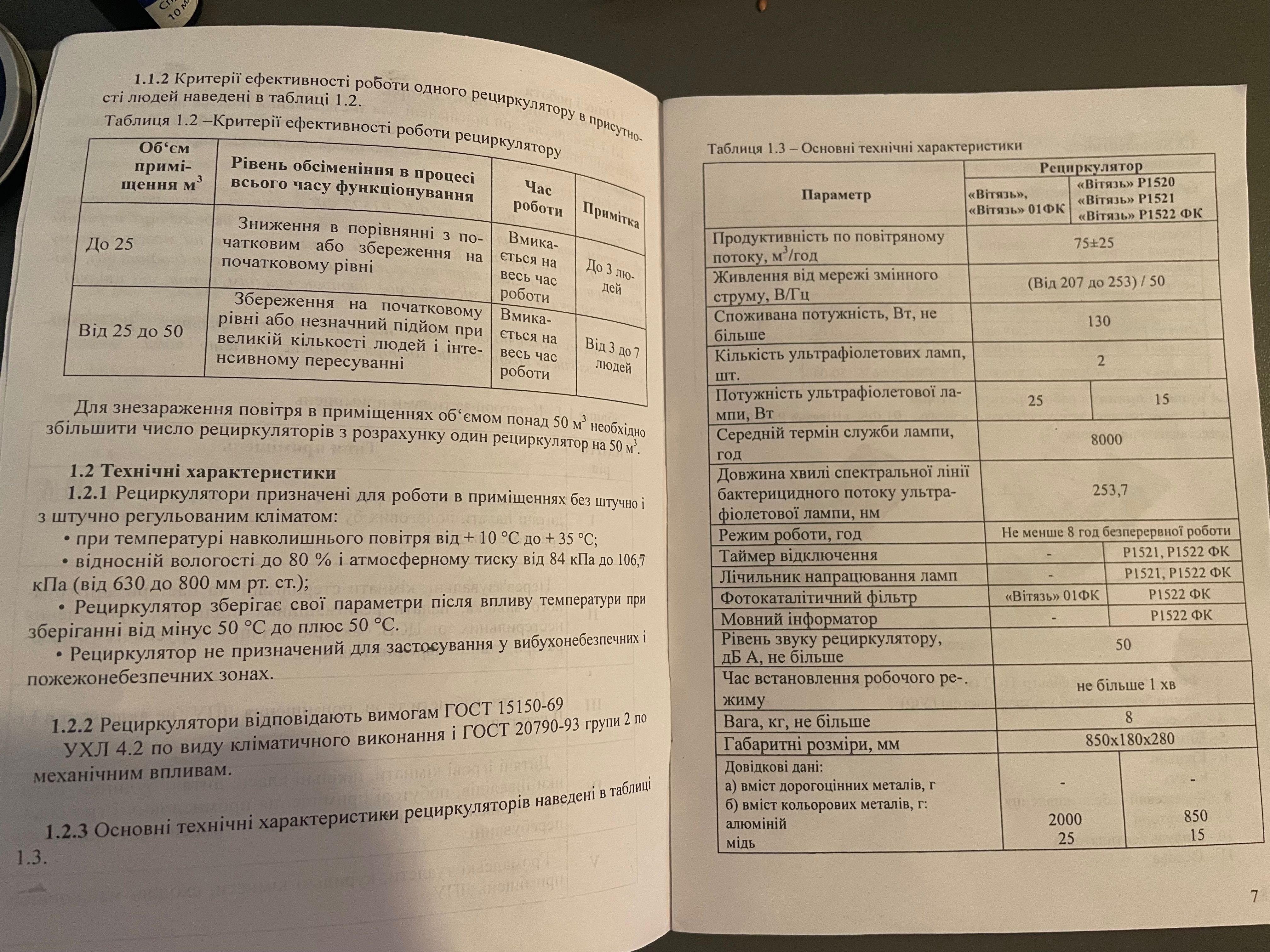 Рециркулятор Вітязь. Ультрафіолетовий очищувачі повітря 50 м.куб.