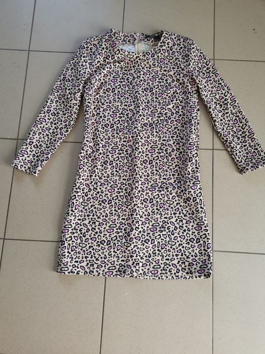 Prosta Sukienka krotka w panterkę cętki mini xxs 32 xs 34 Mohito