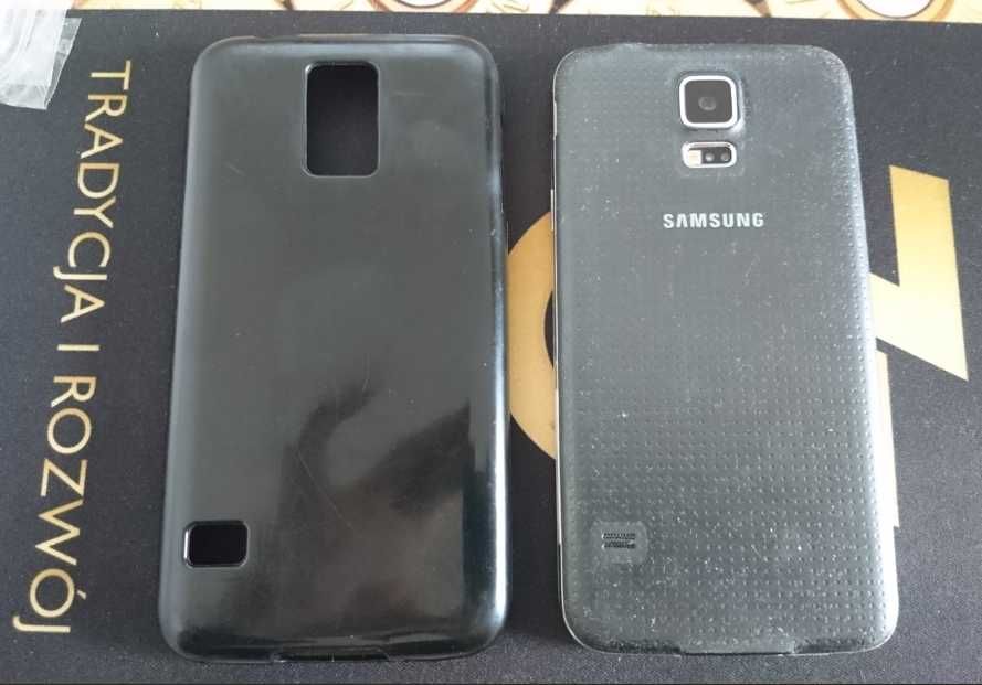 Smartfon, Telefon Samsung Galaxy S5 SM-G900F + szkło, etui, akcesoria
