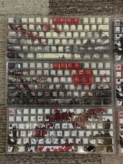 ‼️ Набори клавіш, кейкапи, keycaps, клавиши, клавіши, червоні білі