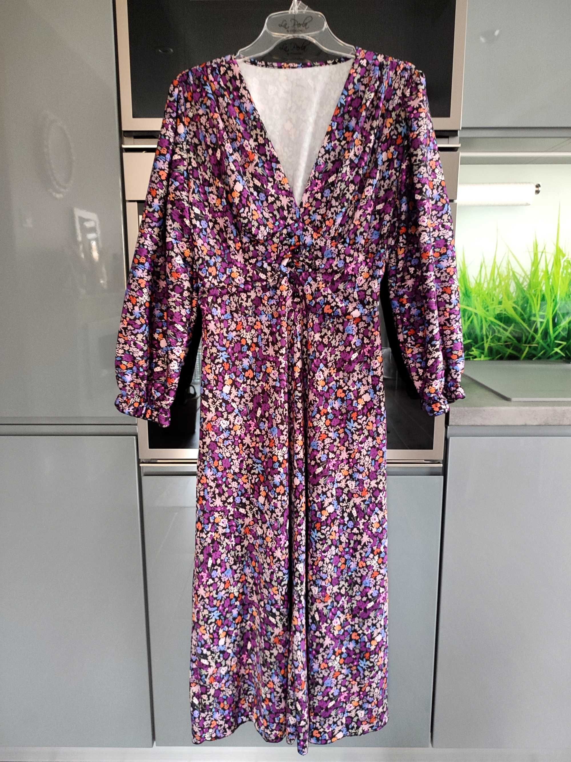 Sukienka kwiaty Reserved maxi M