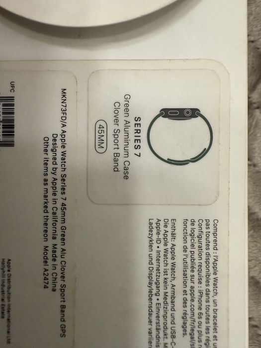 Apple watch 7 green zestaw jak na foto bez ładowarki