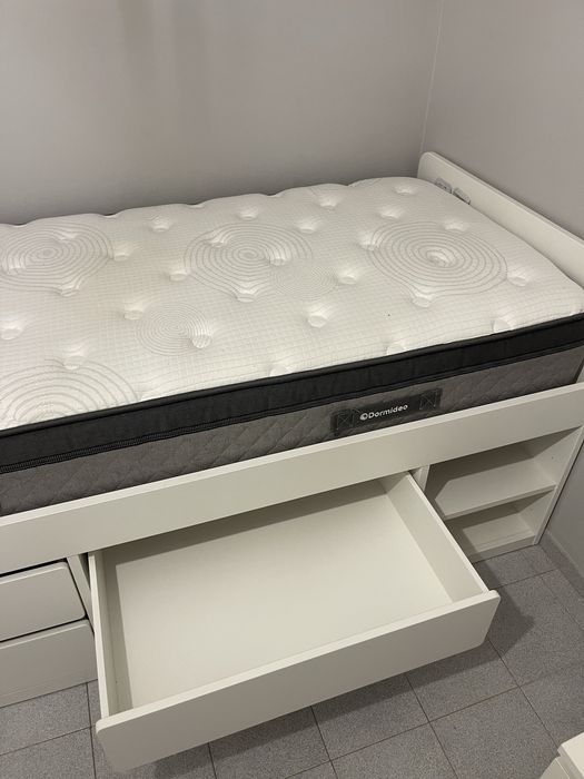 Cama 90x200 cm + Colchão