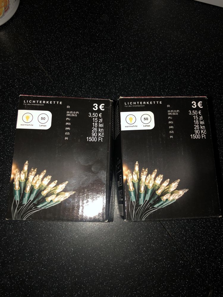 Lampki choinkowe nowe 2x50 ciepłe światło