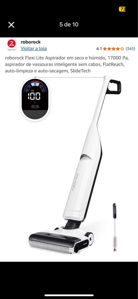 Aspirador Roborock Flexi Lite - aspira e passa pano - 4 meses de uso