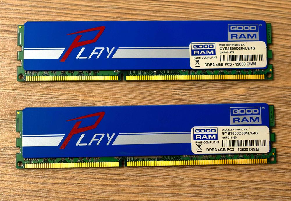 DDR3 GOOD RAM PLAY 8 GB (2x4GB) 1600MHz 12800