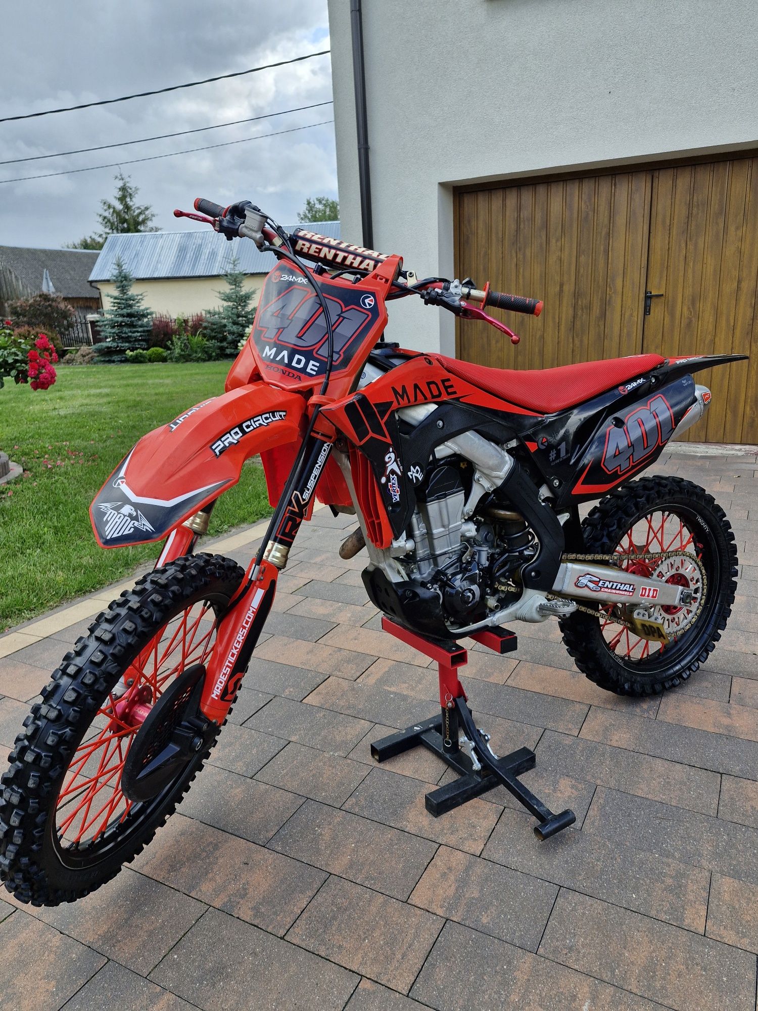 HONDA CRF450 wydech  procircuit Rozrusznik wtrysk zadbana