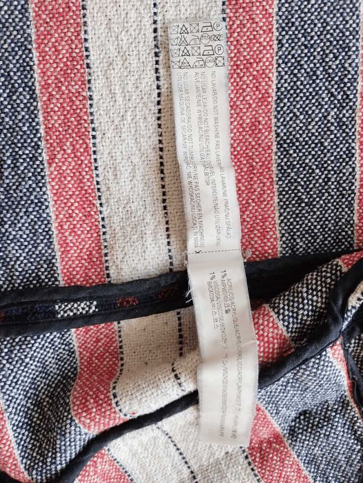 Płaszcz dziewczęcy, bosmanka, w kratkę, ZARA Basic, roz. L