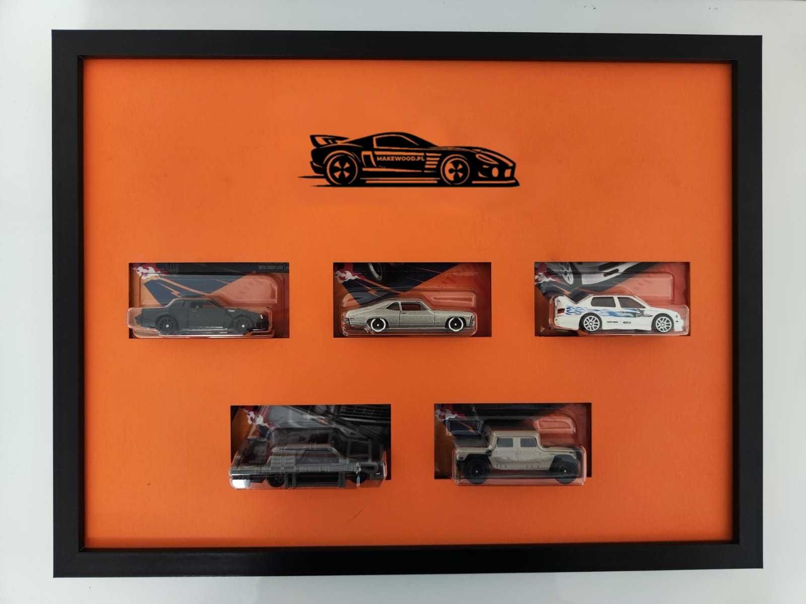 Rama na 5 modeli Hot Wheels 32x42cm box ekspozytor półka case gablota