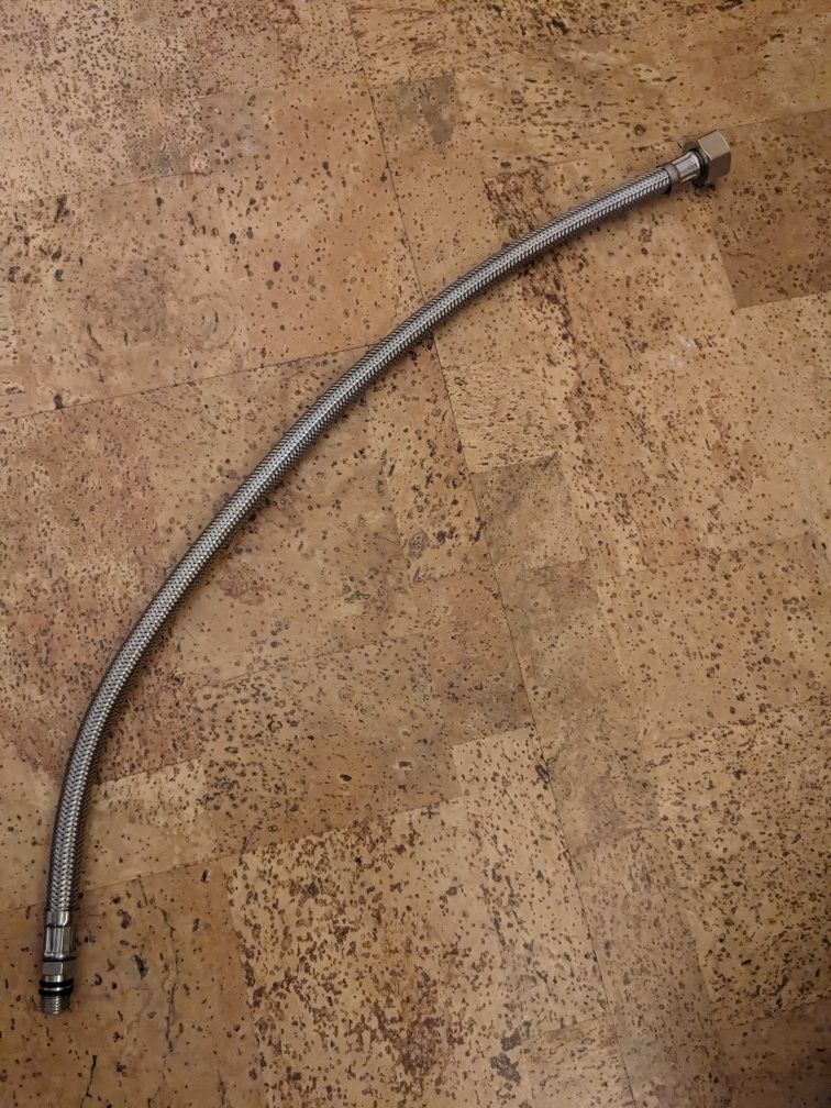 Nowy Wężyk Przyłączeniowy Wzmacniany 45cm Do Baterii/WC/AGD wody