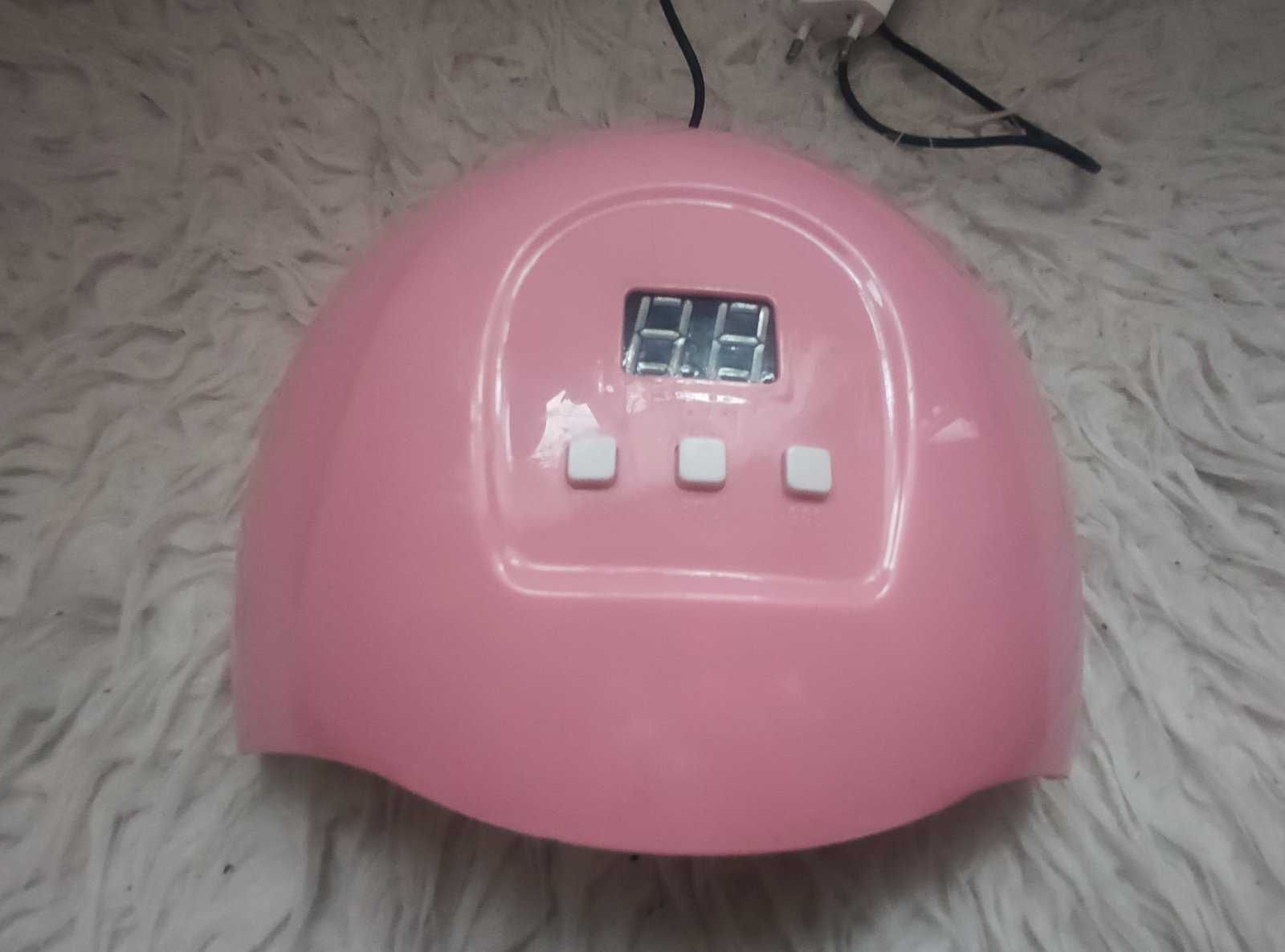 Różowa lampa do paznokci uv/ led, 18 świateł, zasilana przez USB