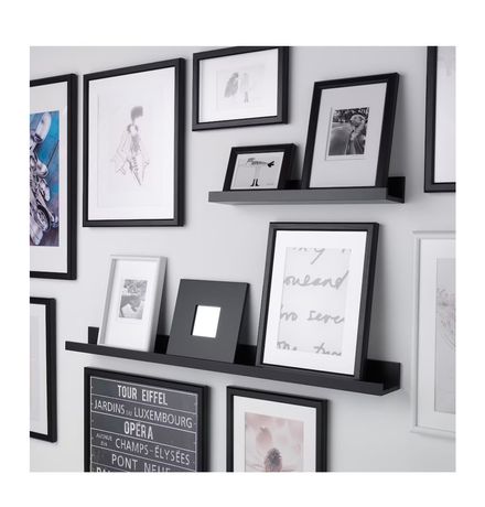 Półki na zdjęcia czarne Ikea mosslanda