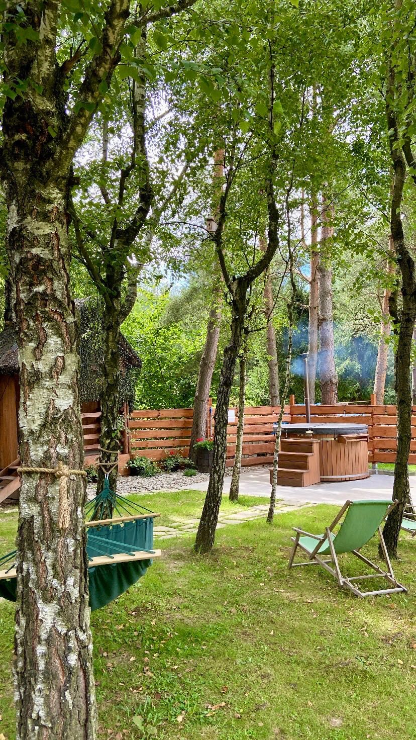 Domek z jacuzzi ma wsi | dom z bali | drewniany domek z JACUZZI