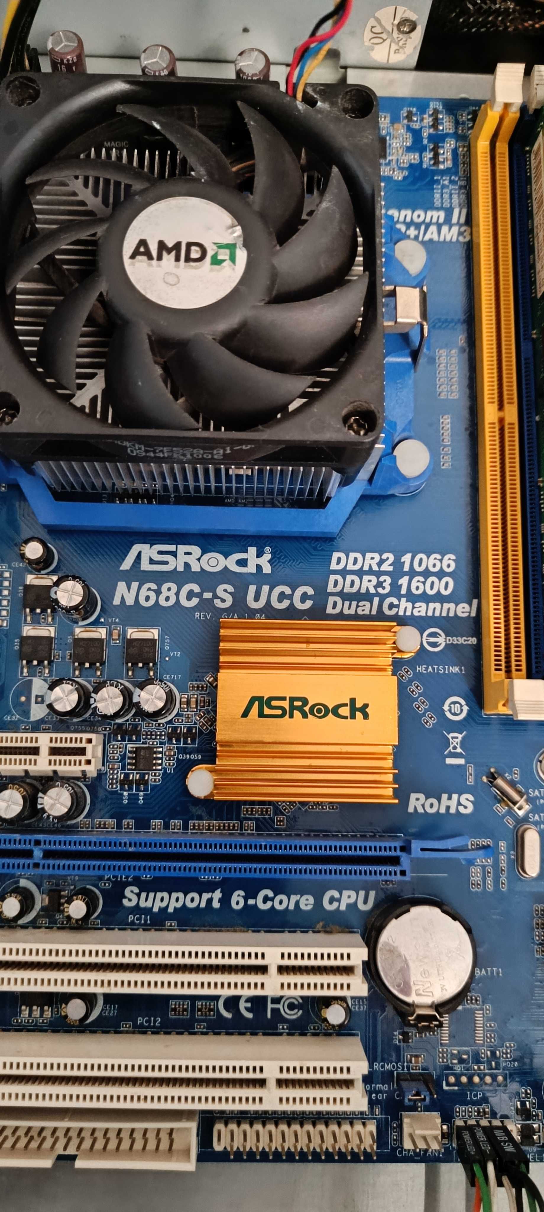 Комплект мат. плата ASRock N68C-S UCC, AMD Athlon II x2 255, 4Gb DDR3