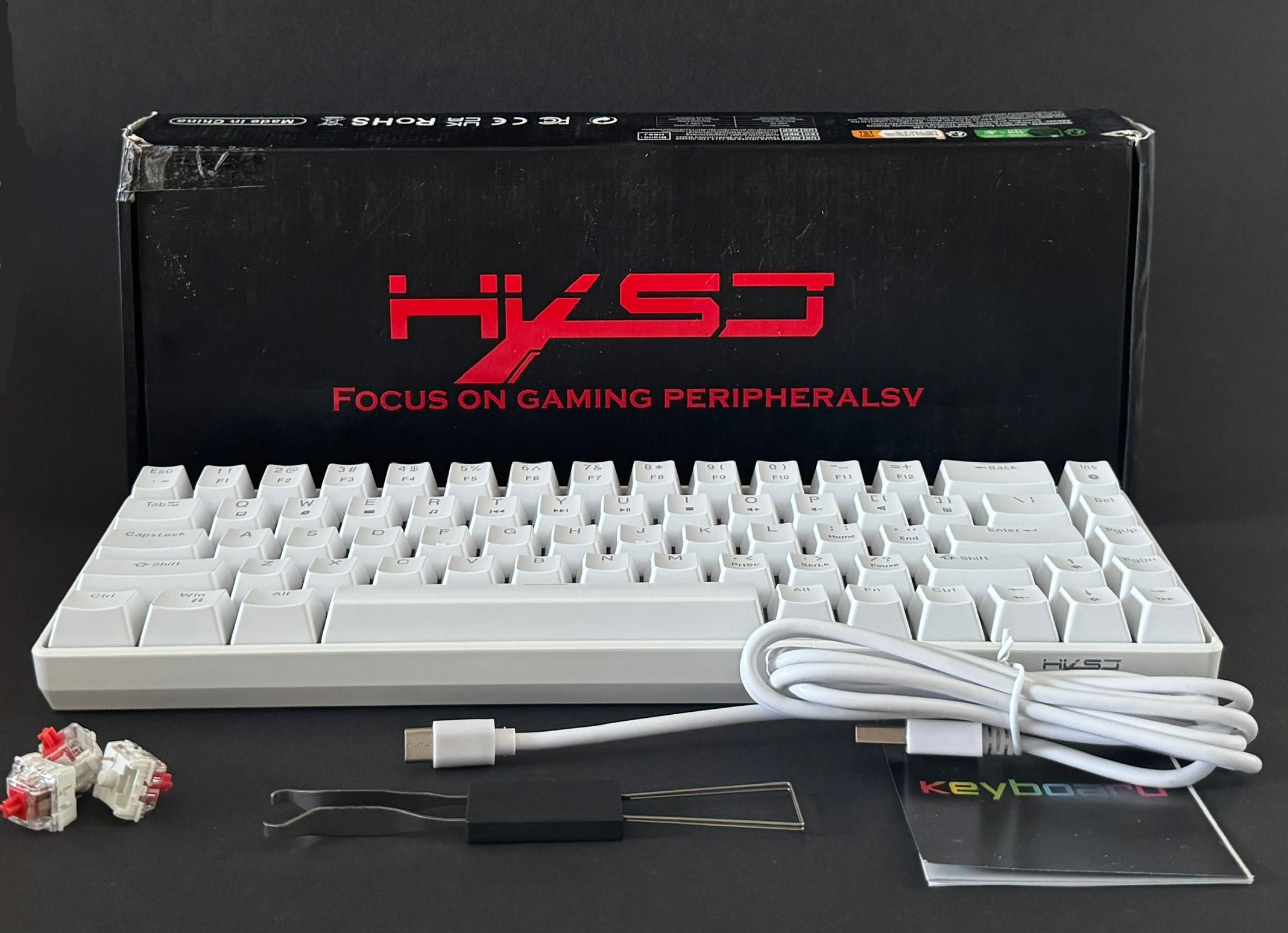 PROMOCJA!! Klawiatura gamingowa mechaniczna 68 klawiszy RGB Red Switch