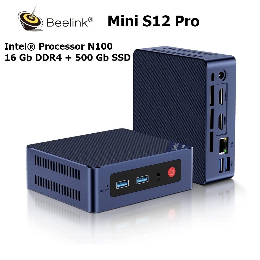 Настільний Міні ПК системний блок системник Belink Mini S12 Pro 16/500