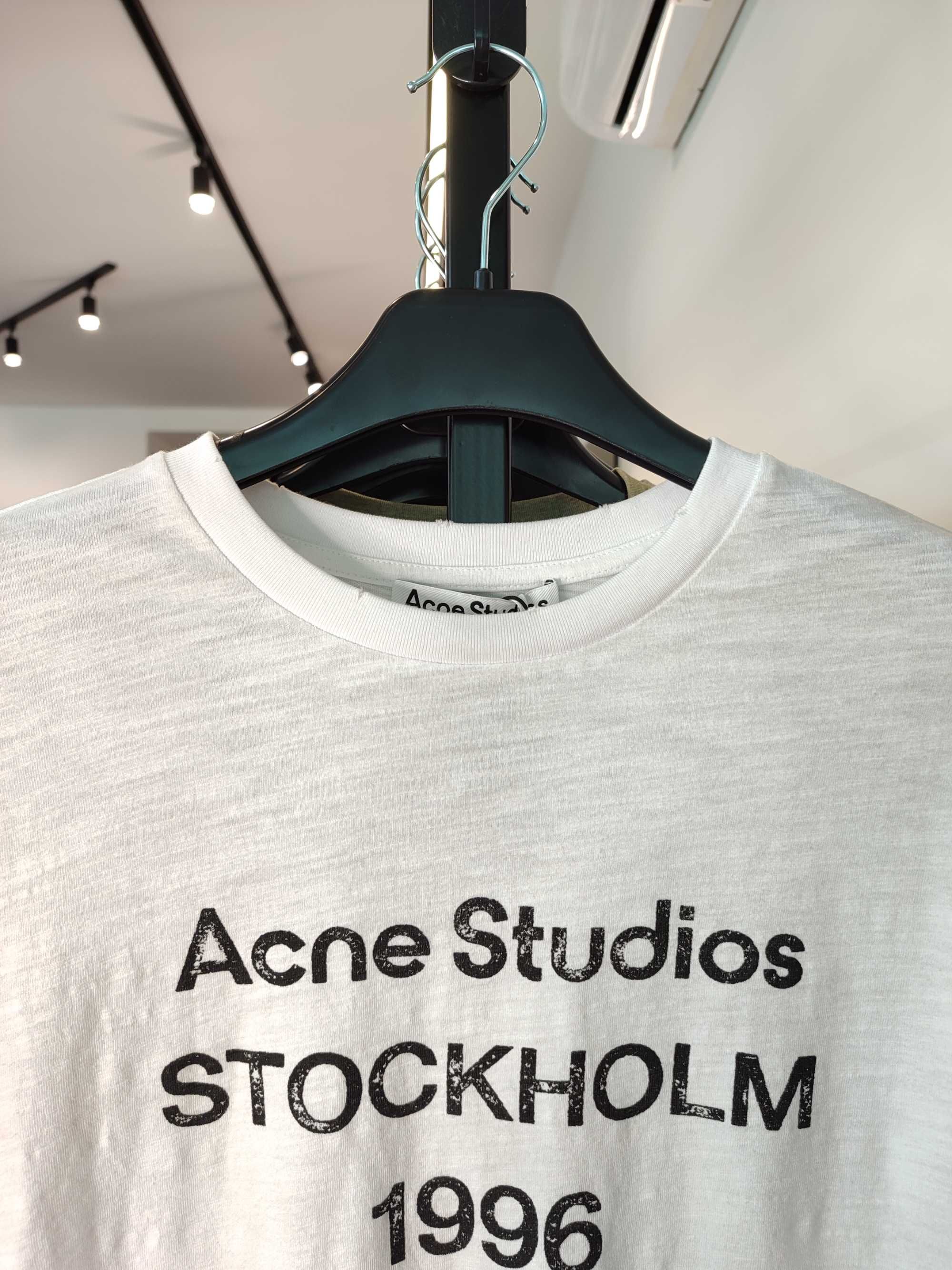 Лонгслів Acne Studios Stamp Logo Long Sleeve Dusty White