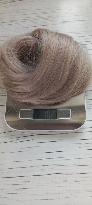 Włosy rosyjskie 42 cm 100gr blond do przedłużenia
