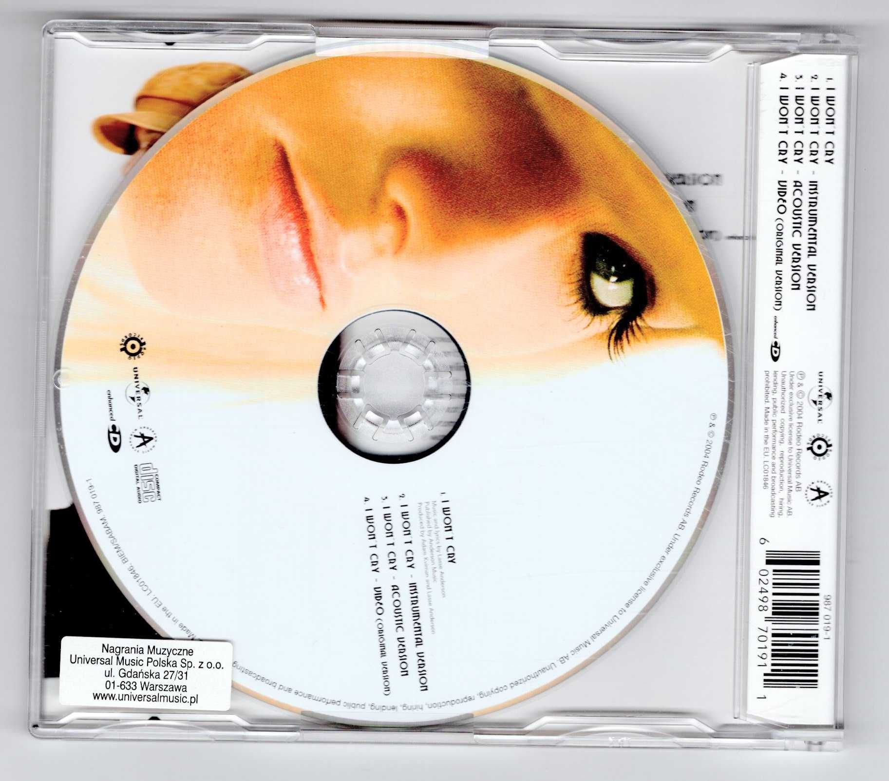 Elin Lanto - I Won't Cry (CD, Singiel)
