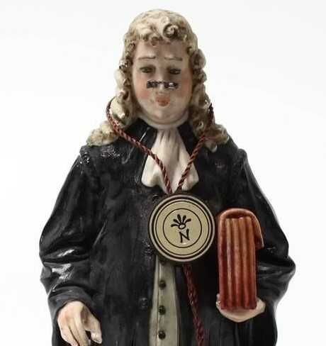 Escultura de Advogado/Juiz porcelana Capodimonte