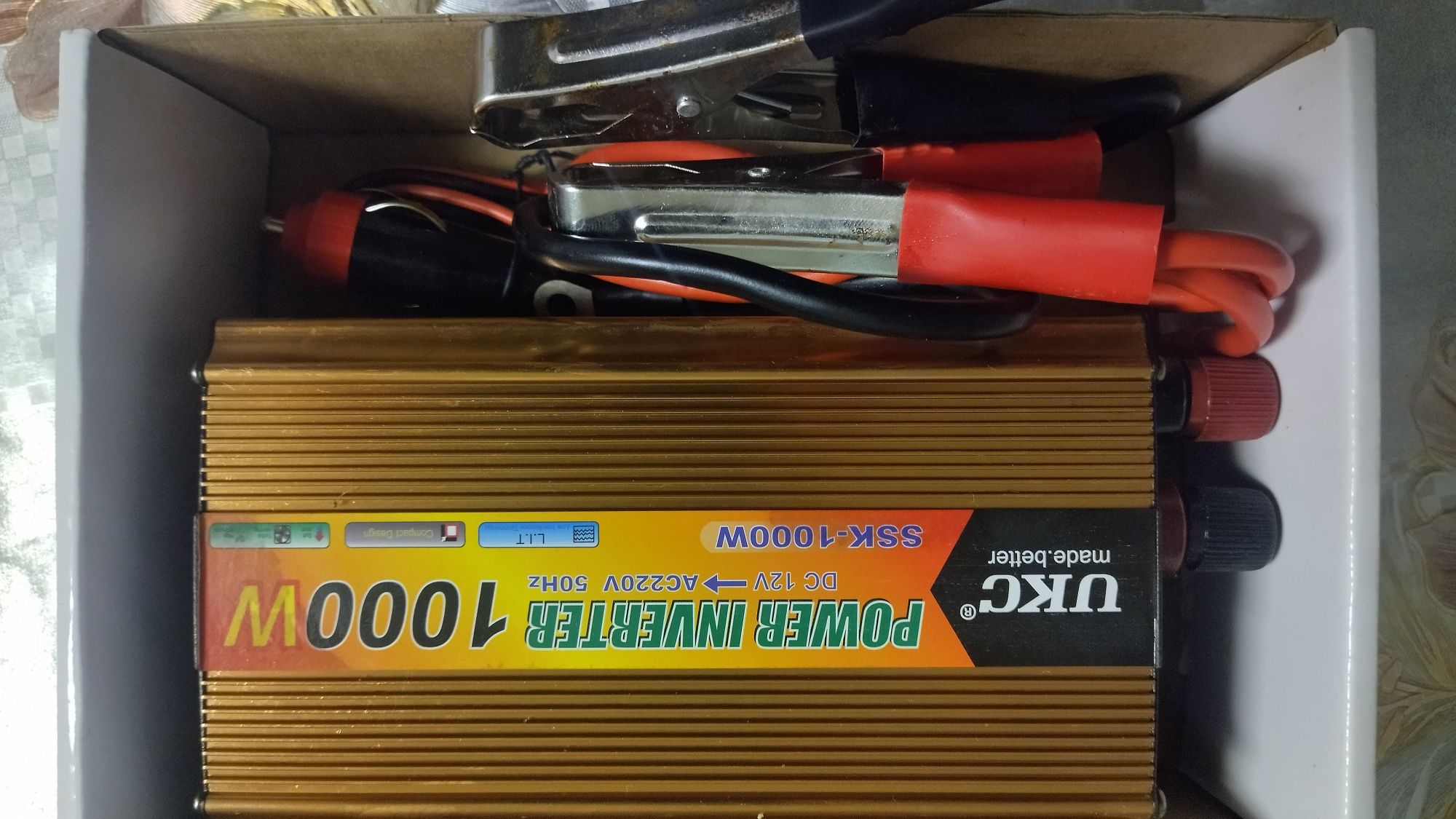 Інвертор перетворювач напруги Power Inverter 12-220V, 1000W оригінал
