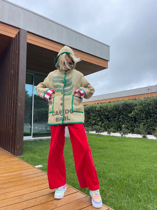 Casaco de saco de café Coffee Bag Jacket Coat