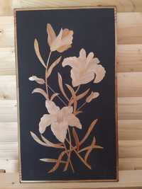 Картина солом'яна шовк солома натюрморт лілія квіти