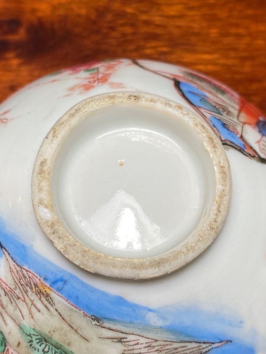 Taça Libação Porcelana Chinesa Qing séc XVIII 8,5 cm