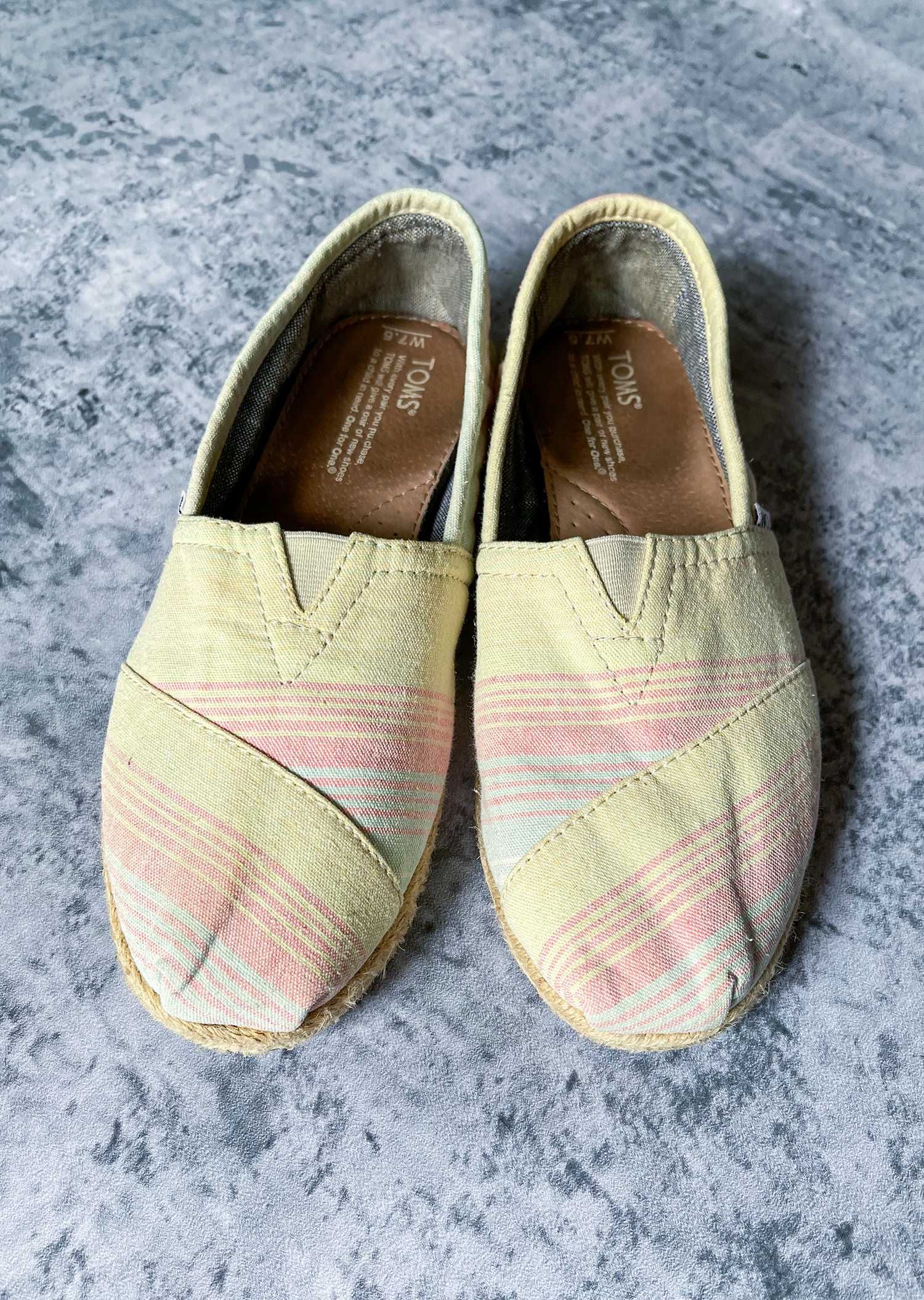 Espadryle TOMS - pastelowe beżowe