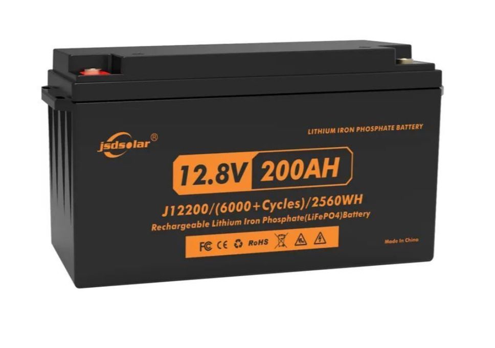 Акумуляторна батарея Jsdsolar LiFePo4 12,8V 200ah, Bluetooth BMS