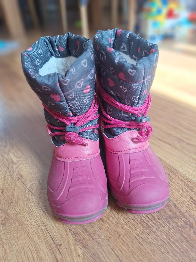 Śniegowce buty zimowe dziewczece Lidl Lupilu r 30 świecące