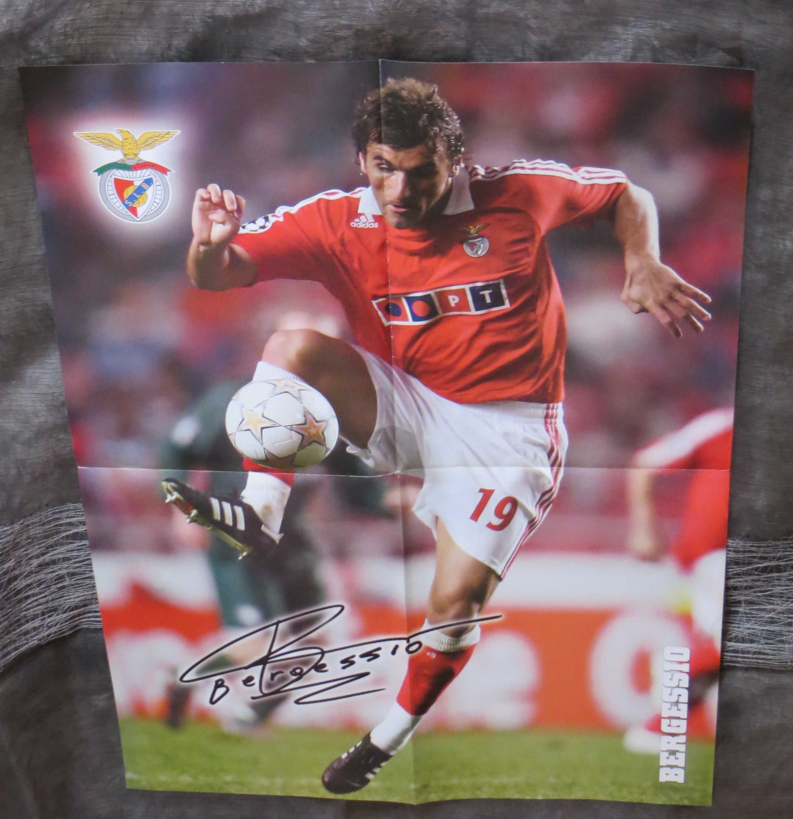 Posters Benfica com 2 jogadores cada poster - Medida : 58 X 43 cm