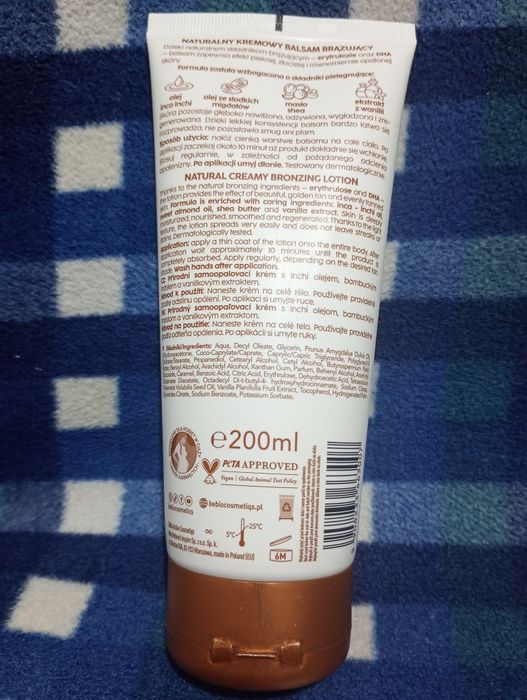 Okazja Tanio - Naturalny Kremowy Balsam Brązujący BeBio