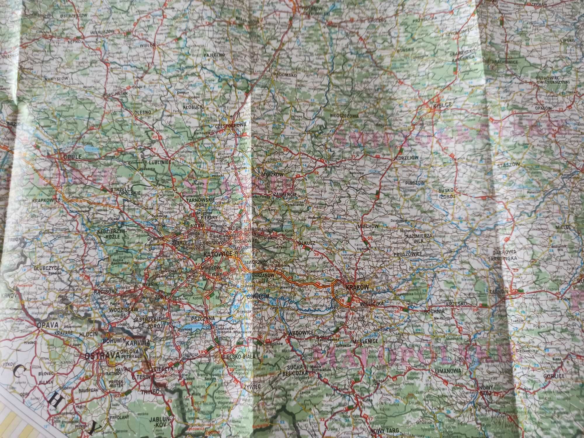 Mapa samochodowa Polski Orlen 2000/2001 stan bdb