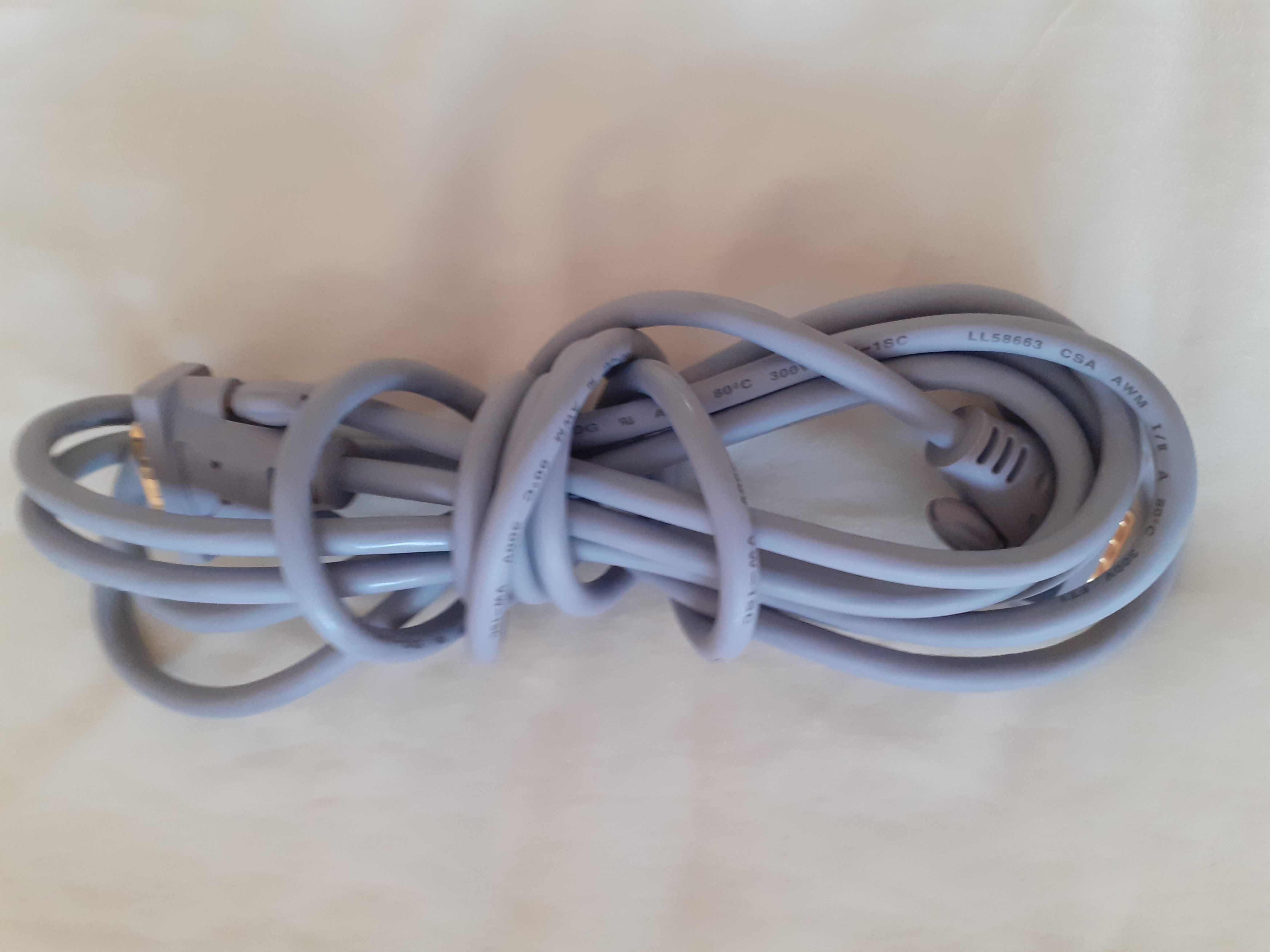 Kabel 15 pinowy VGA-VGA 3 m