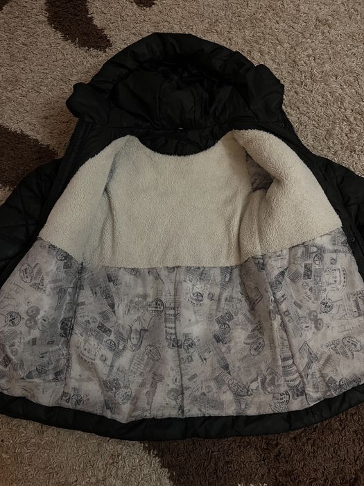 Зимова куртка парка пуховик на дівчинку 122-128