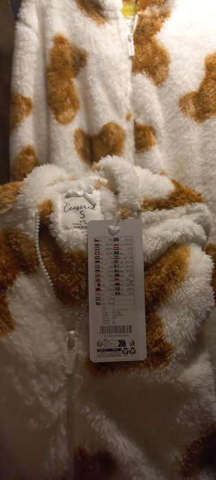 Miś piżama kombinezon