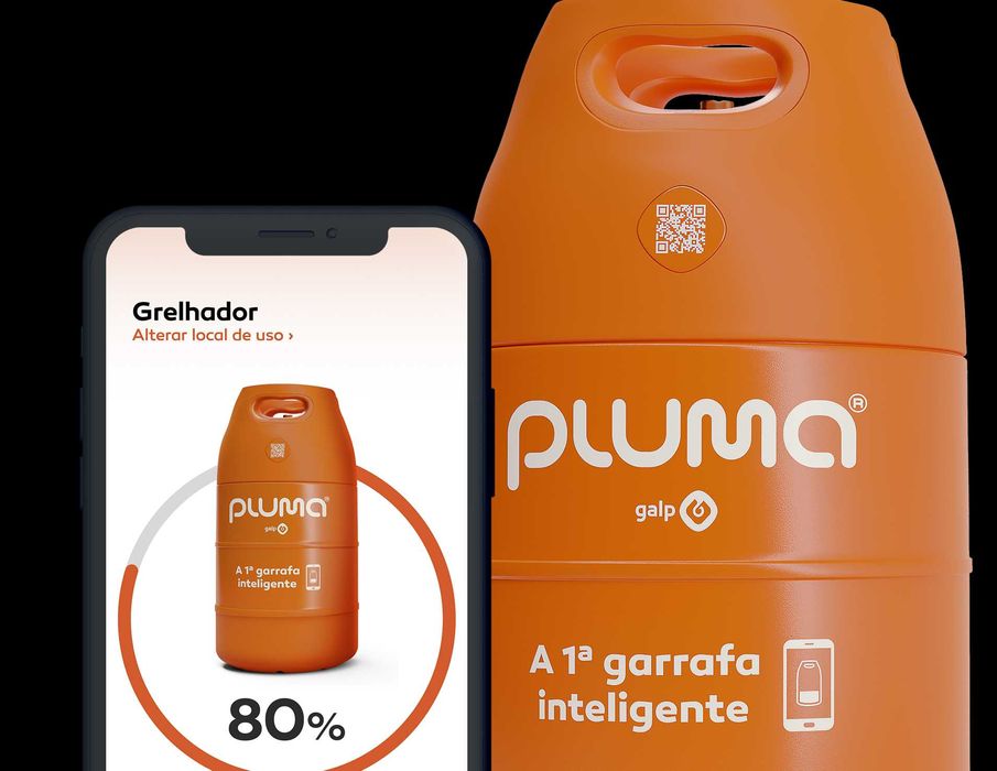 Anti-Apagão Grelhador portátil a gás corta-ventos + Garrafa Pluma
