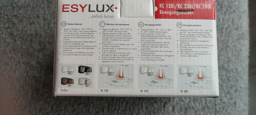 Czujnik ruchu Easy lux RC230i nadtynkowy czarny