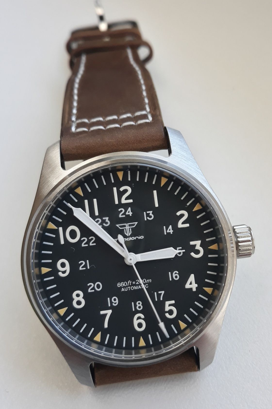 Zegarek męski Tandorio Pilot automatic mechanizm seiko NH35 Nowy