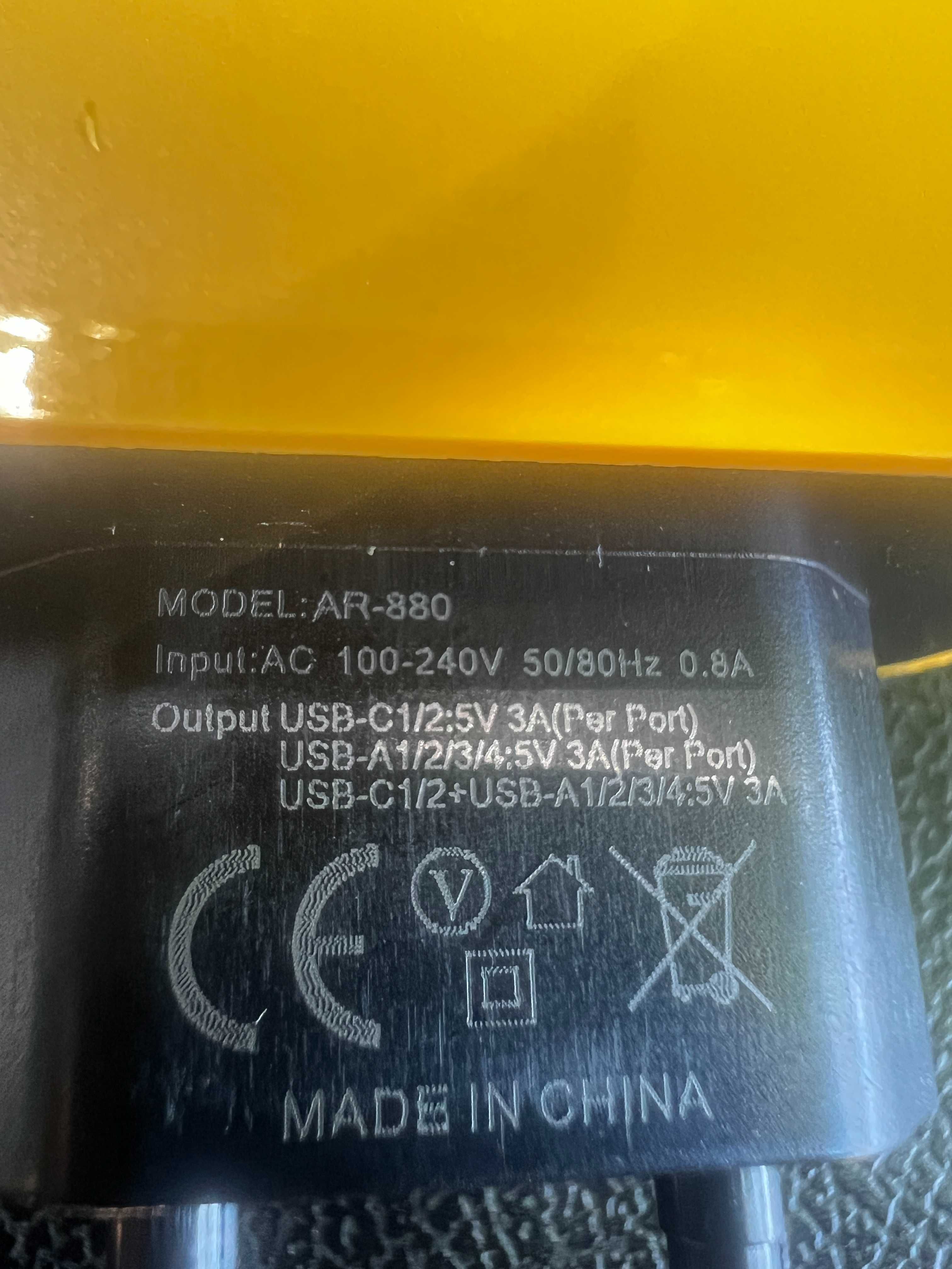 Быстрая зарядка 65W 6 портов USB C для телефонов iPhone Samsung Xiaomi