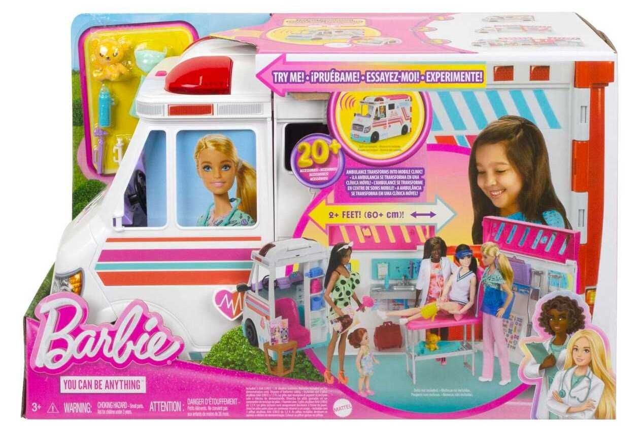 BARBIE - Karetka Zestaw z transformacją, światełkami i dźwiękami HKT79