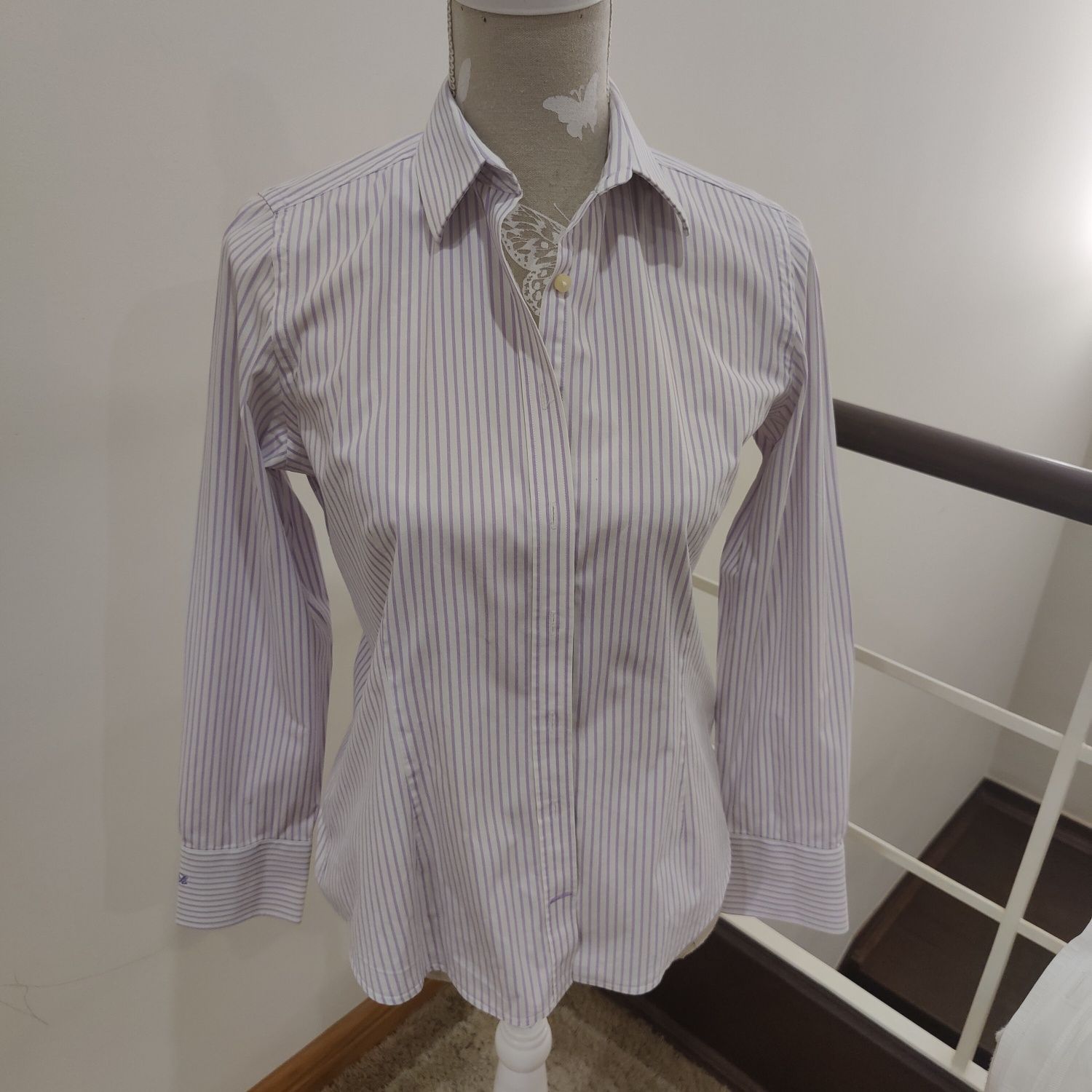 Camisa Sacoor - 38 - Risca Branca e rosa - excelente estado